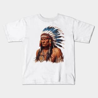 Native American Village Chief #2 Kids T-Shirt